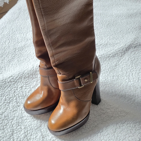 Coach Leighton leather knee high boots with buckle detail - Picture 5 of 8